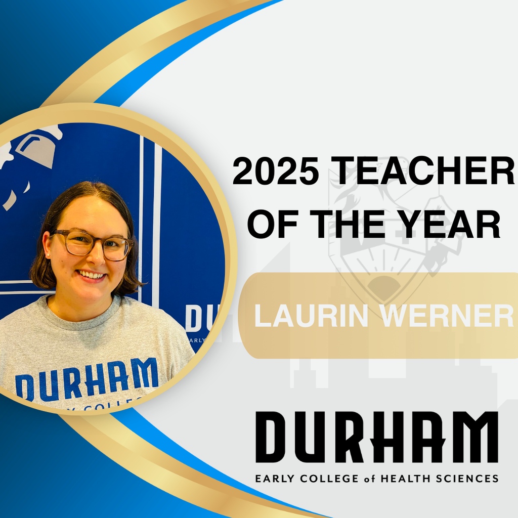 Teacher of the Year certificate for Laurin Werner
