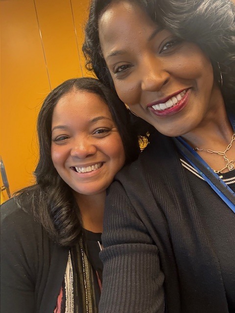 Principal Brown and Mrs. Johnson