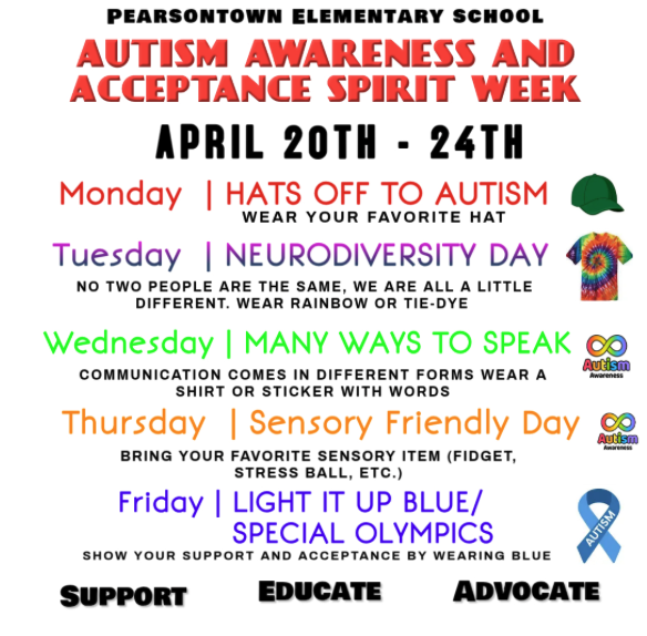 Autism Spirit Week Information