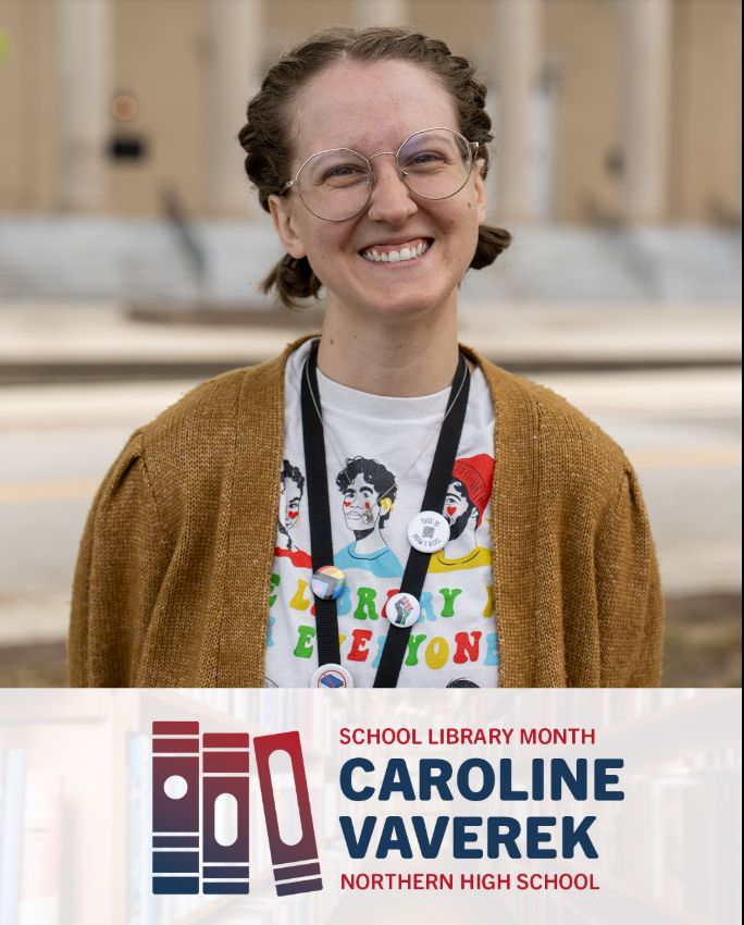 Portrait of Caroline Vavarek, Northern High School's new librarian of excellence