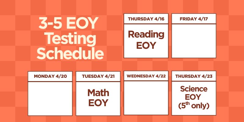 EOY Benchmark Schedule