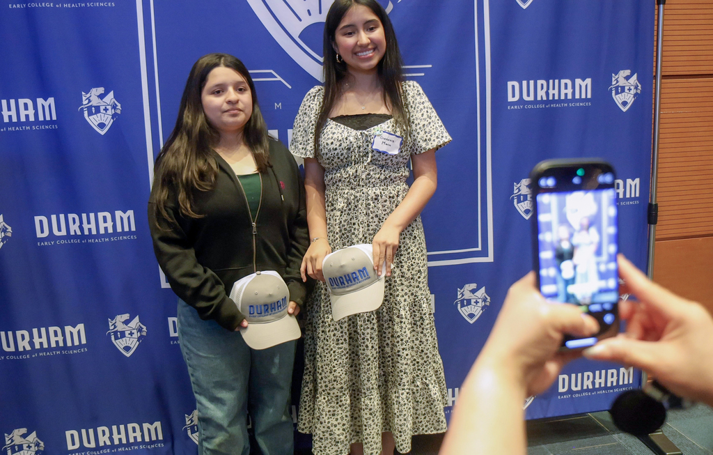 Incoming DECHS students pose for pictures at Signing Day