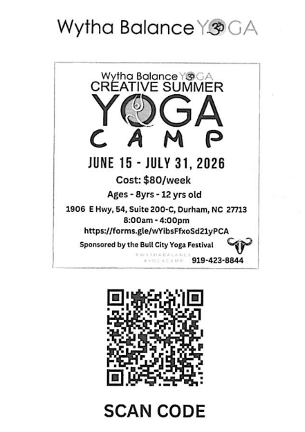 Yoga Summer Camp Flyer