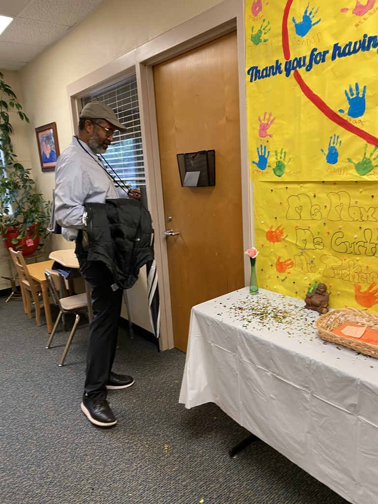 Dr Hogans Looking at cards for Principal Day