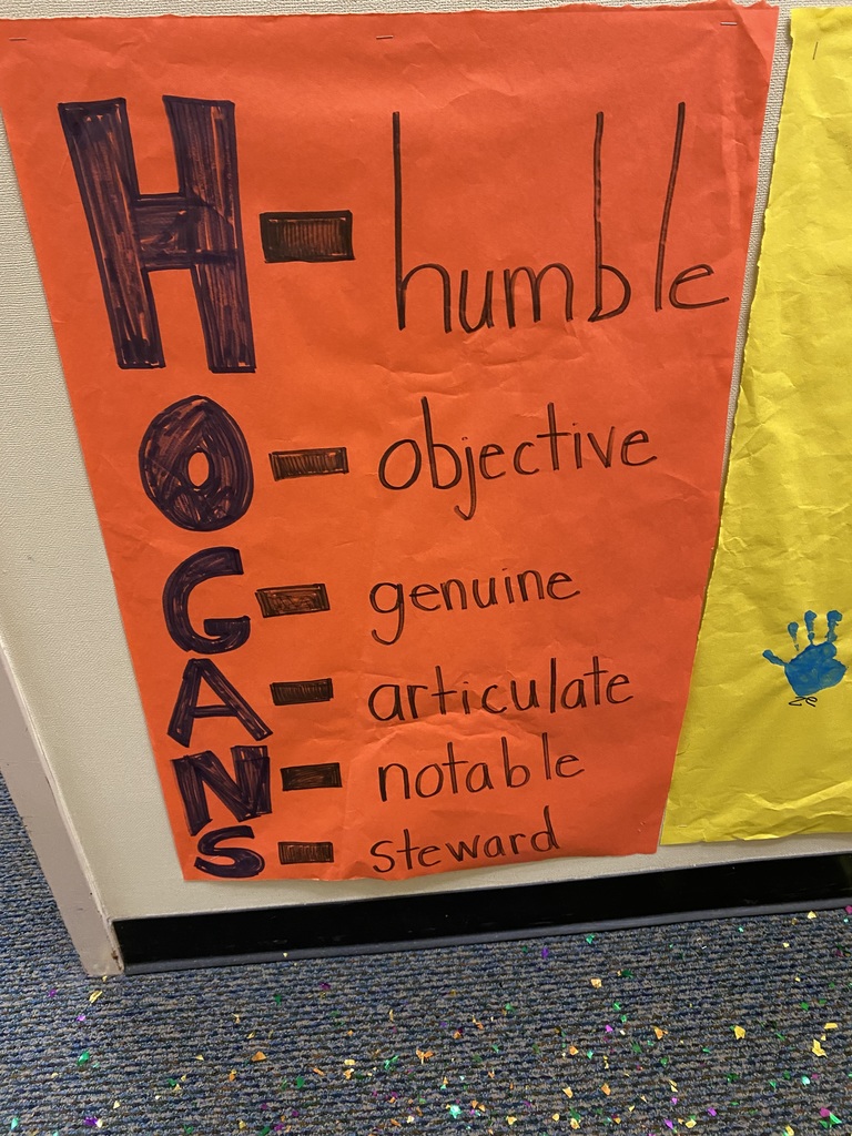 Humble sign for Dr. Hogans Principal Day