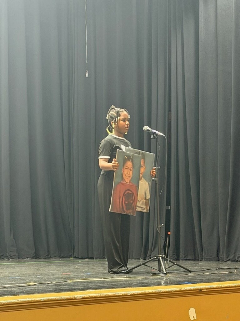 A girl singing
