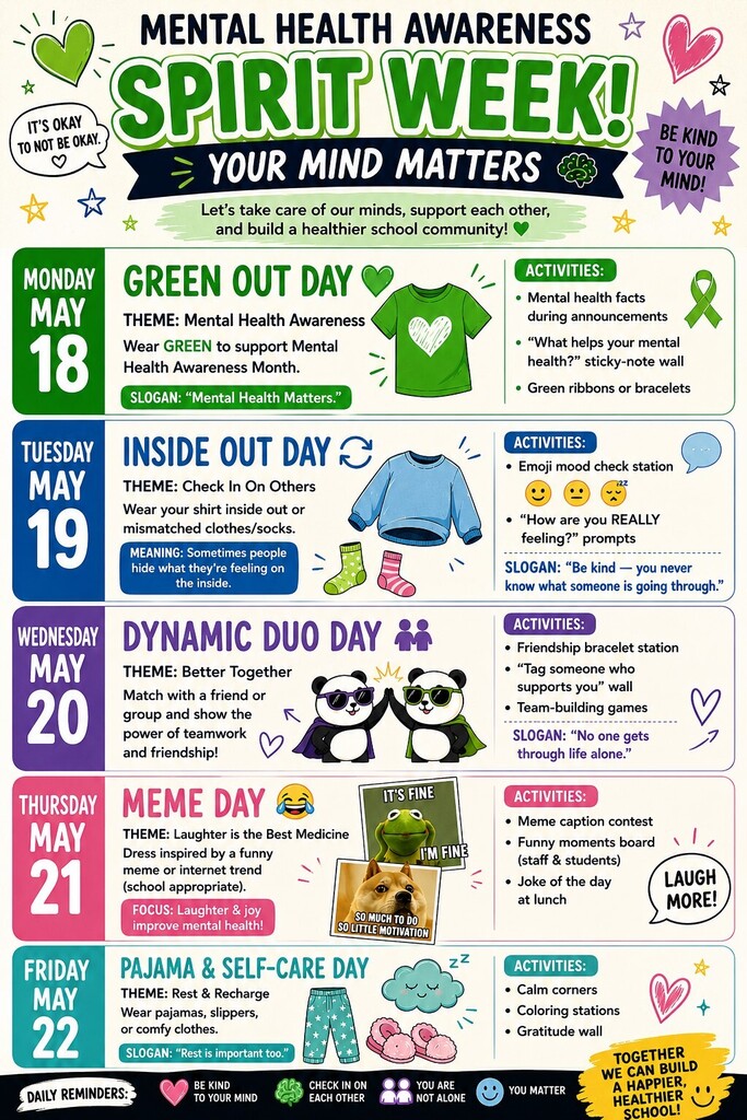 Mental Health Awareness Spirit Week