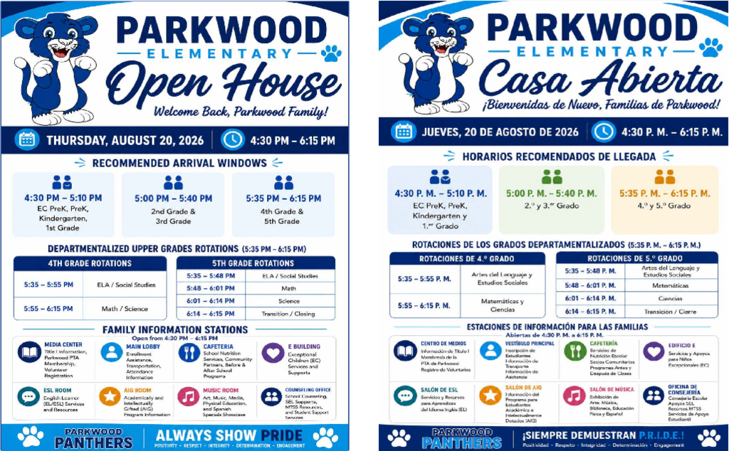 Parkwood Open House Flyer