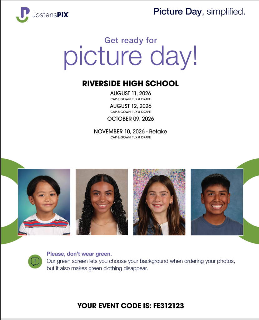August 11- 12,  2026 (Retake : November 10, 2026) - Senior Cap & Gown, Tux and Drape , October 09, 2026- Underclassman & Staff