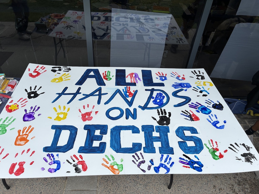 Poster that reads "All Hands on DECHS"