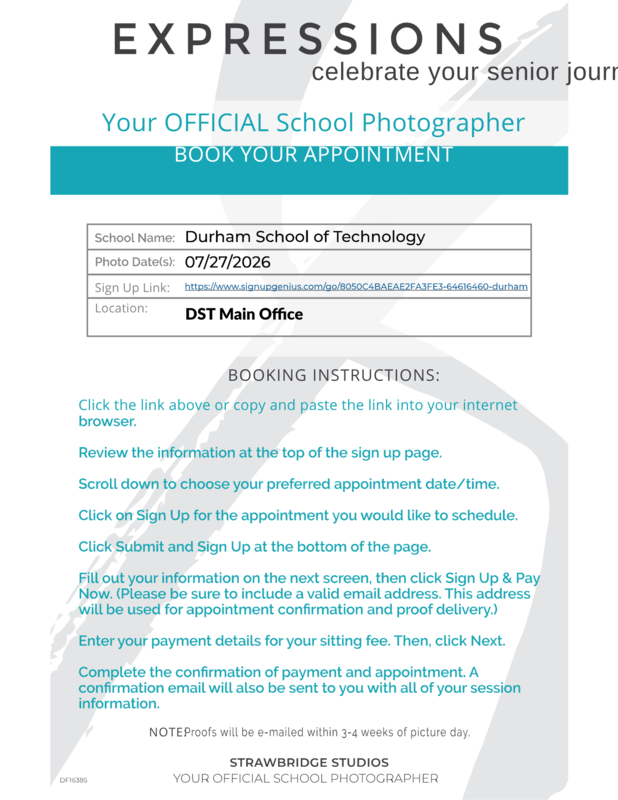 DST Class of 2027 Picture Day Scheduling Instructions in English