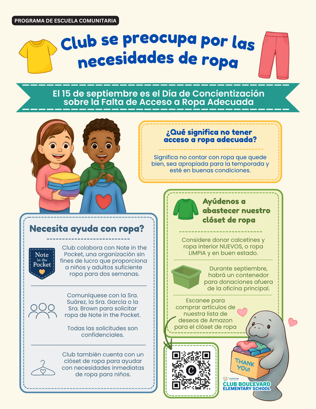 clothing flyer in spanish