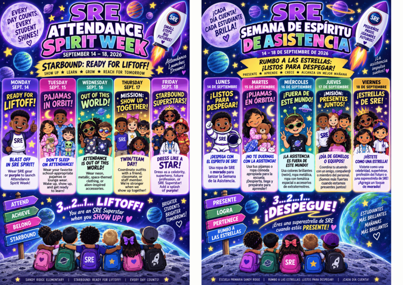 SRE Attendance spirit week days
