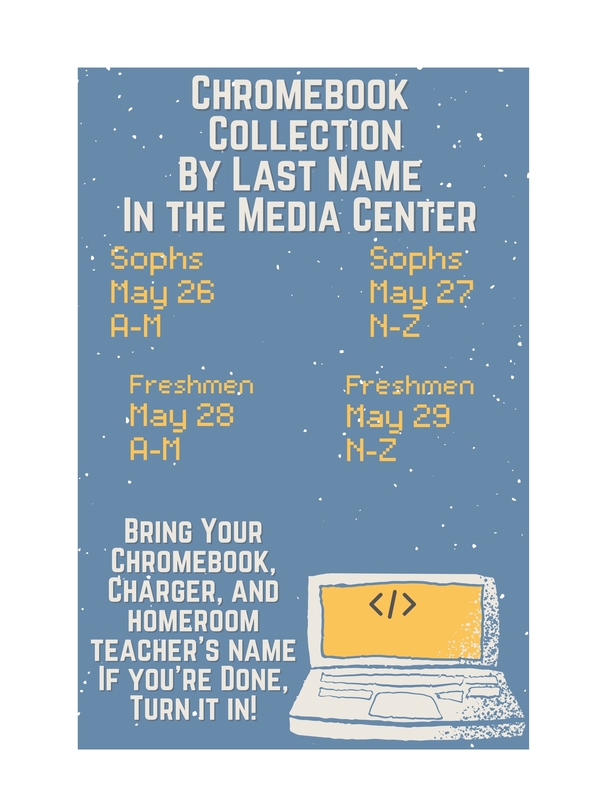 Chromebook collection for sophmores and freshmen