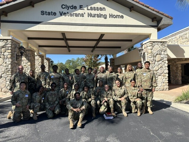 JROTC Students at State Veterans' Nursing Home