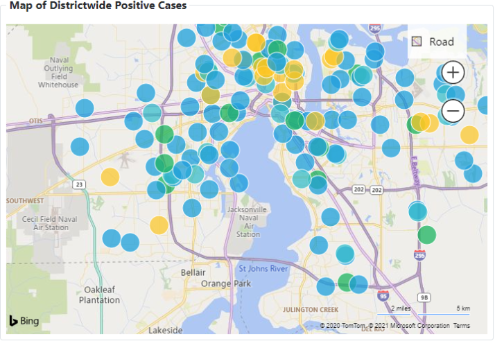 Image of Covid-19 case reporting dashboard