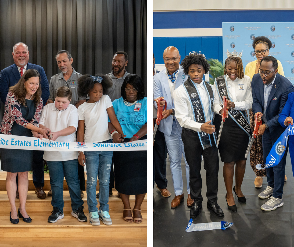 Ribbon cuttings at Southside Estates Elementary and Jean Ribault High