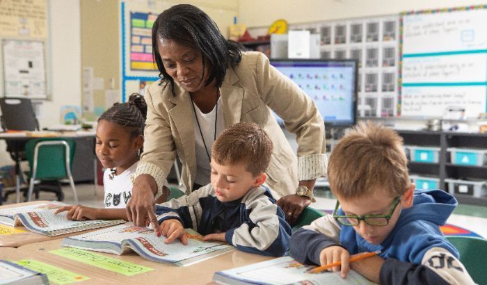 teacher and students in class