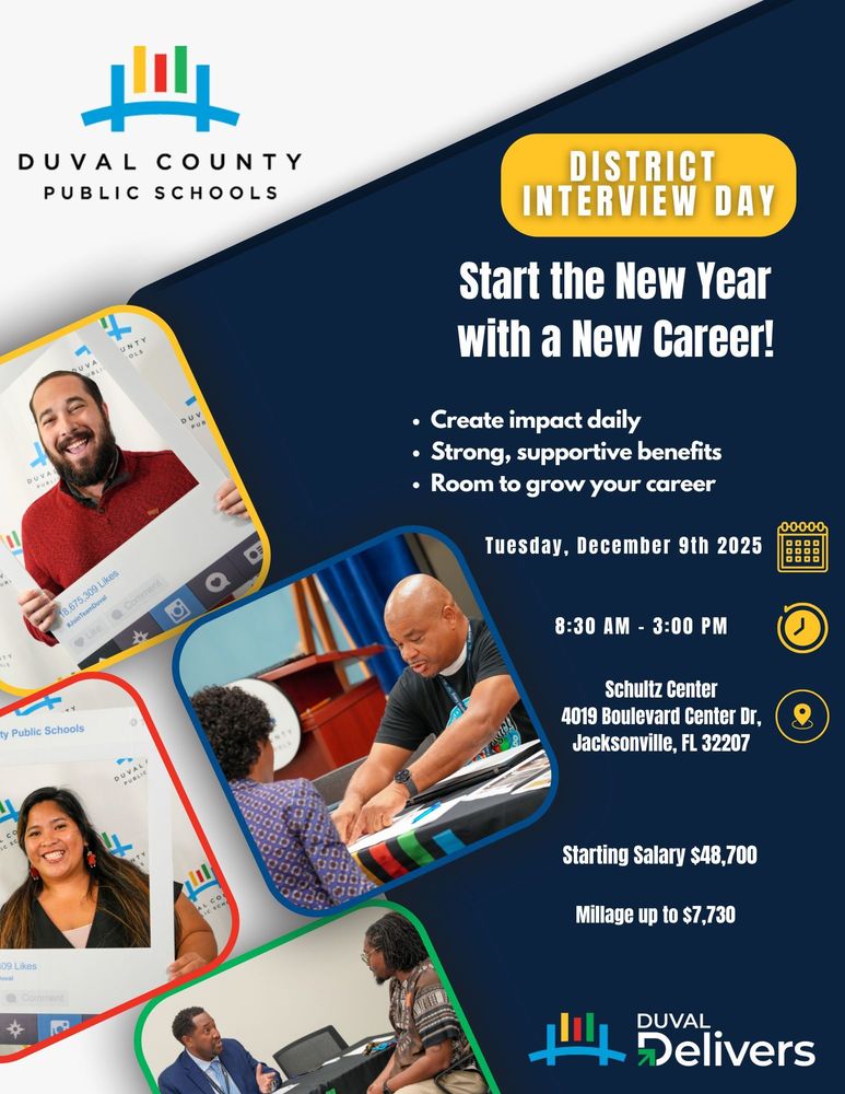 Job Flyer for upcoming District Interview Day