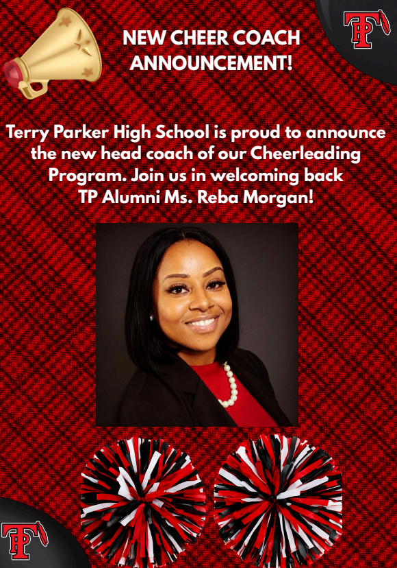 Welcome Ms. Reba Morgan as the new head coach for our Cheerleading Program.