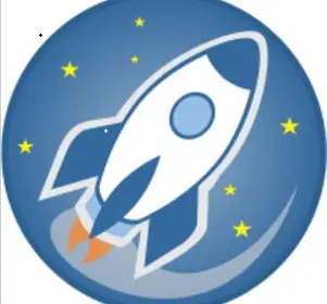Cartoon Rocket Blasting Off