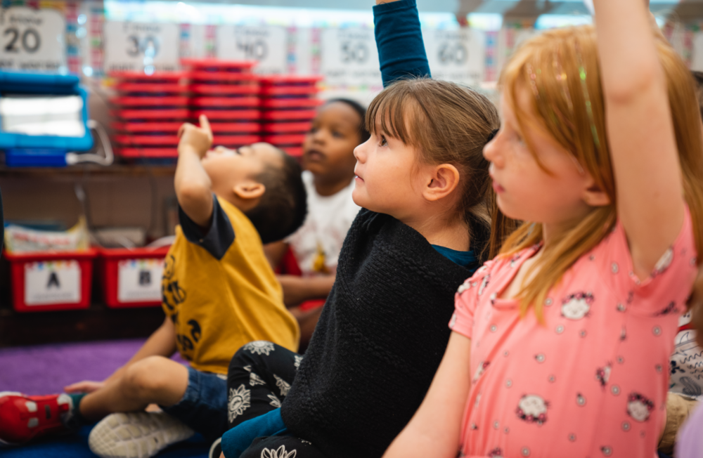Students Raising hands