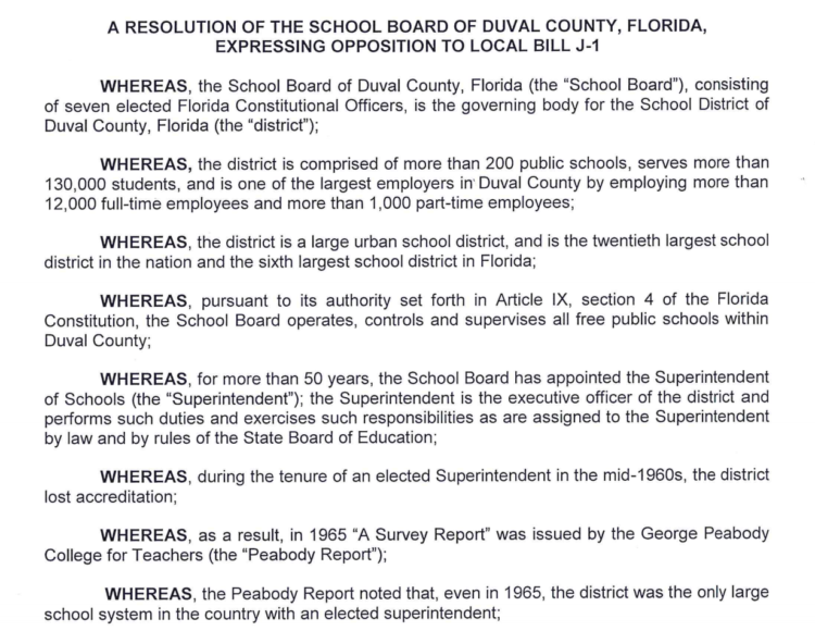 School board resolution letter