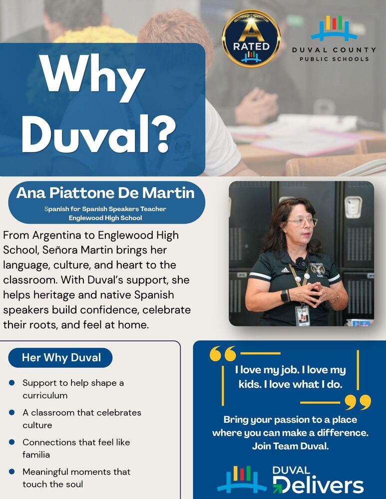 Why Ana Piattone De Martin chooses Duval County Public Schools