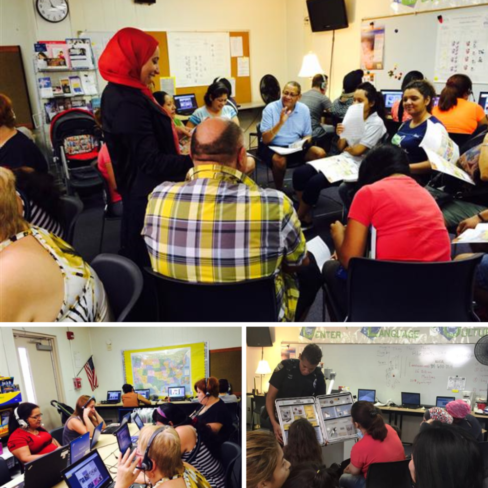 collage of refugees reunion