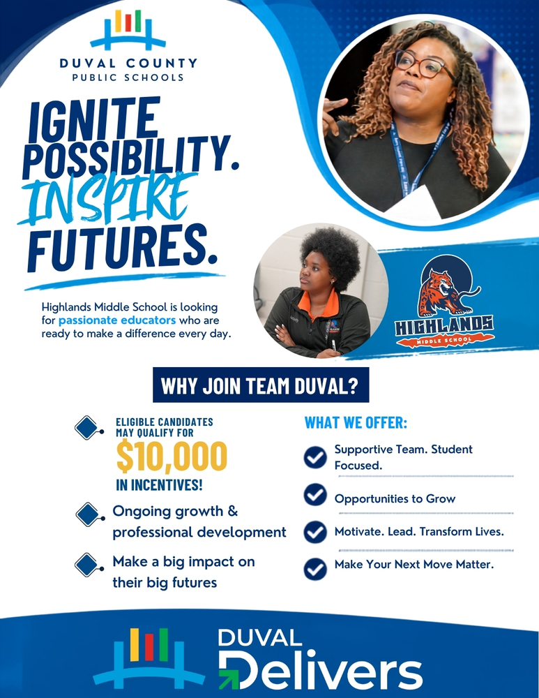 Highlands Middle Schools is hiring