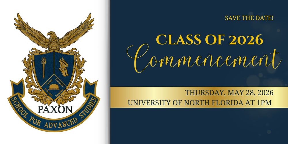 Save the date! Paxon Class of 2026 Commencement