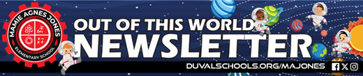 Out of this World Newsletter - MAJ logo - kids in space