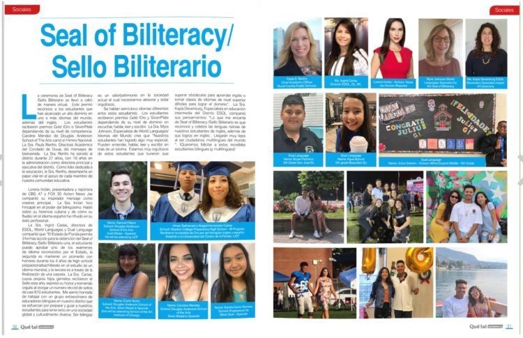 Seal of biliteracy/Sello of biliterario 