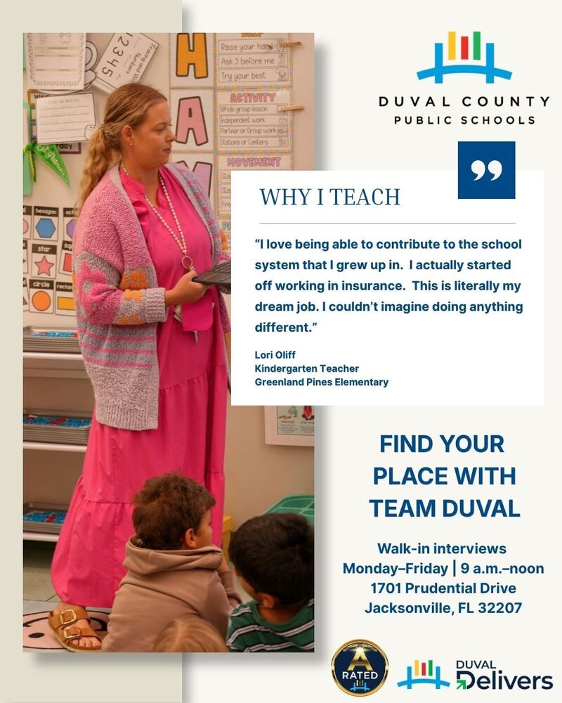 Lori Oliff loves working for Duval County Public Schools