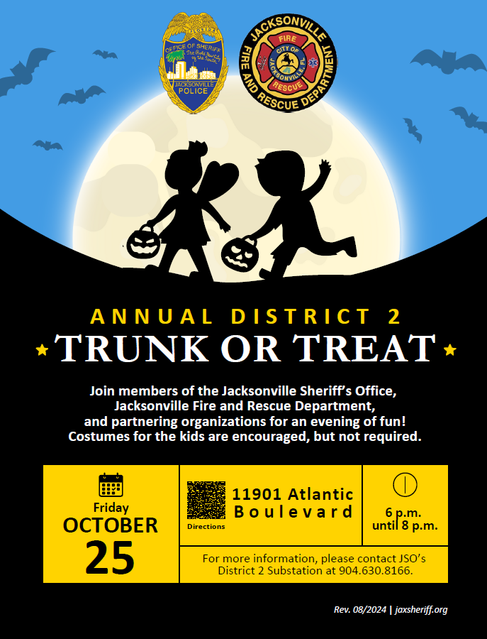 Image of District 2 Trunk or Treat Information mirroring text shared in post