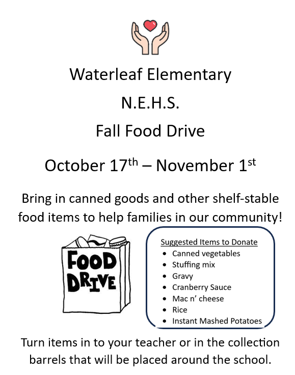Fall Food Drive at Waterleaf