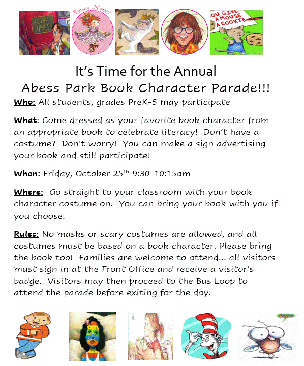 Book Character Flyer