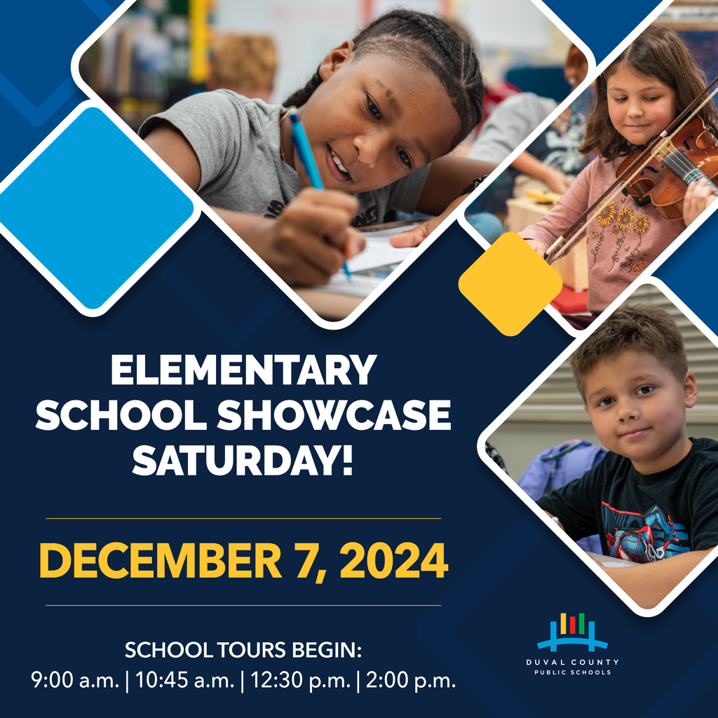 Elementary school showcase Saturday! December 7, 2024 School tours begin: 9 a.m. | 10:45 a.m. | 12:30 p.m. | 2:00 p.m.