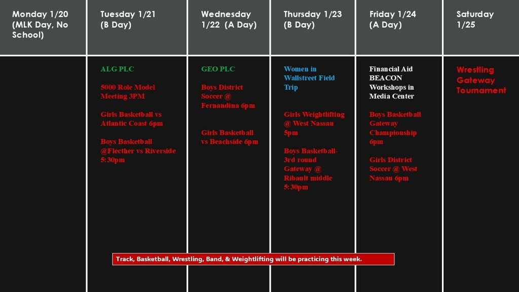 Weekly Calendar