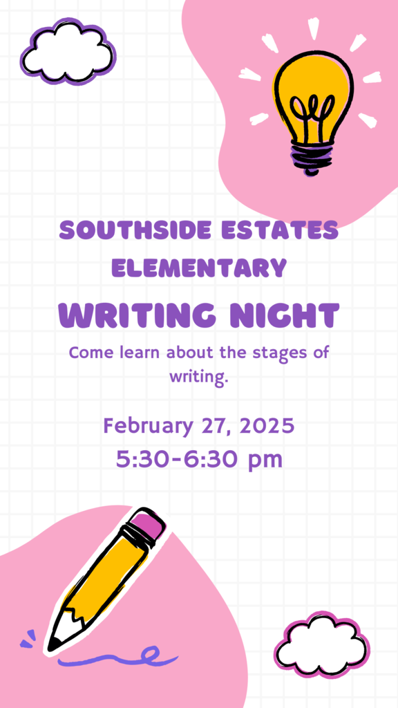 Writing Night February 27, 2025 5:30=6:30