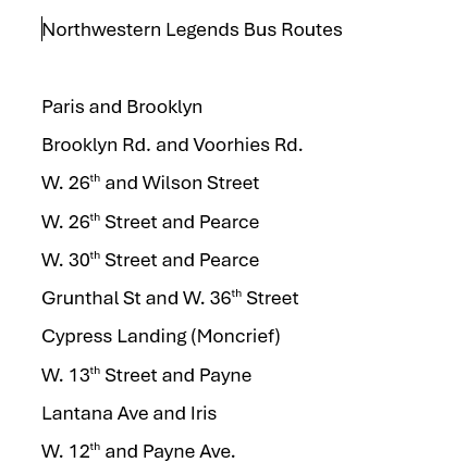 Bus Routes