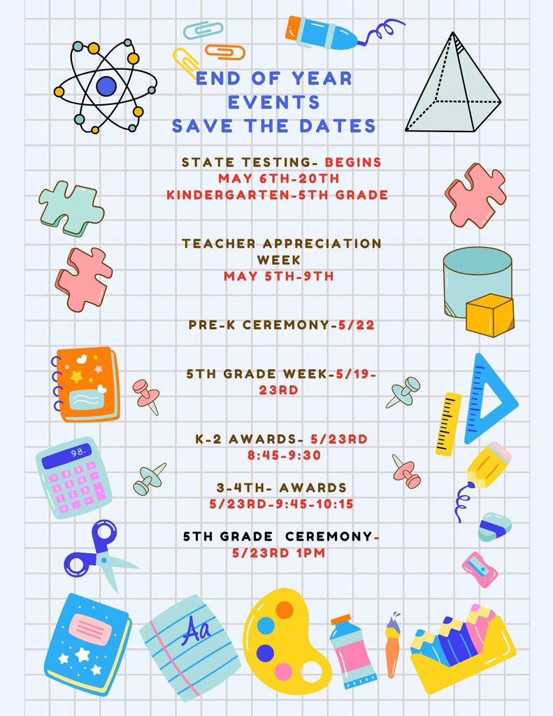 Save the Dates May