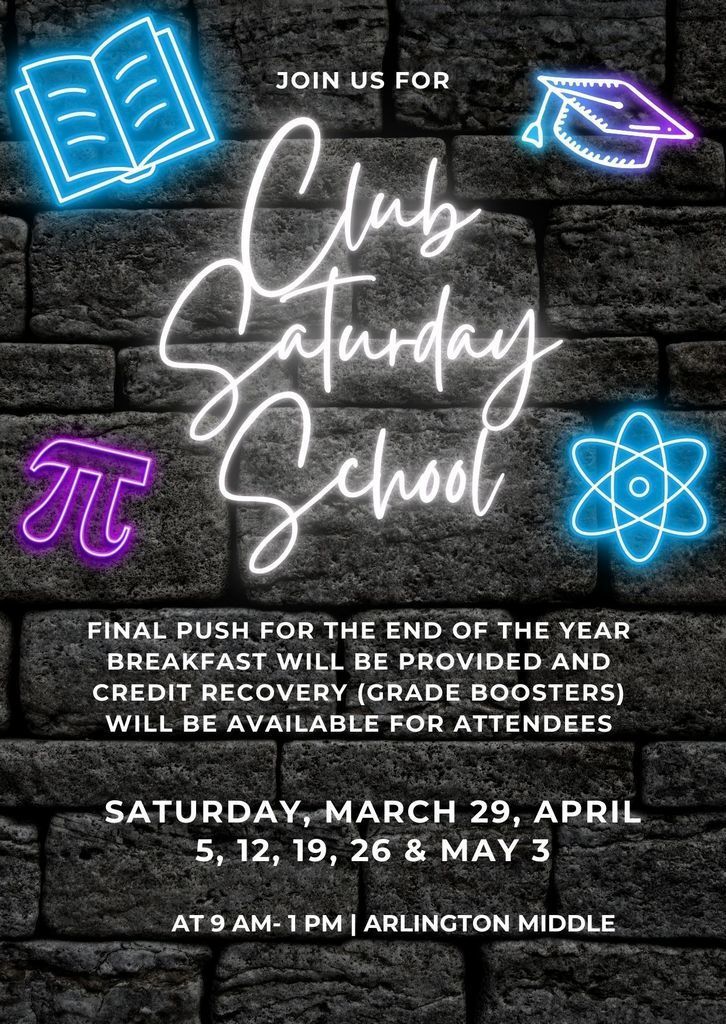 FINAL SATURDAY SCHOOL MAY 3rd