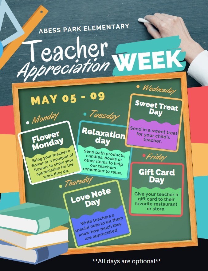 Teacher Appreciation Week flyer