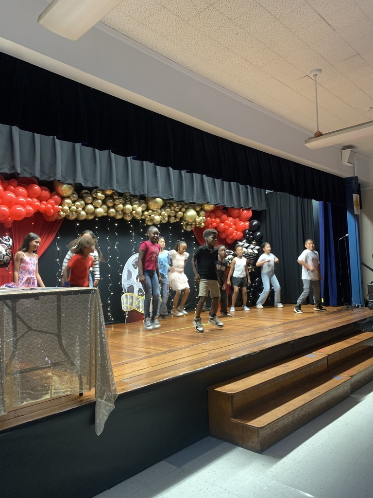 students on stage