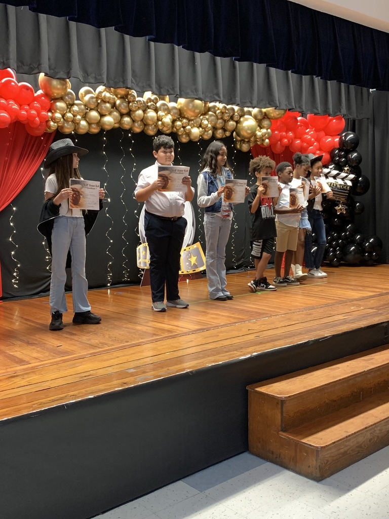 students on stage