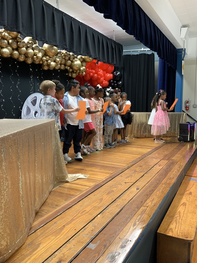 students on stage