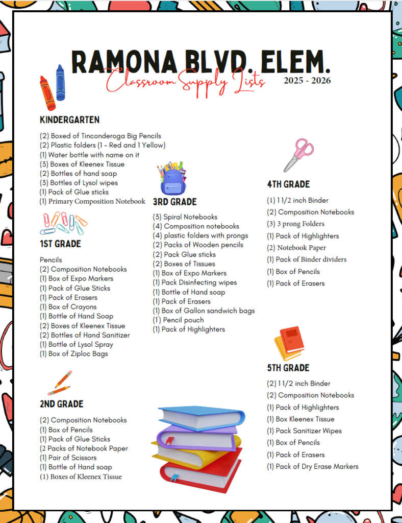 School Supply List 2025/2026