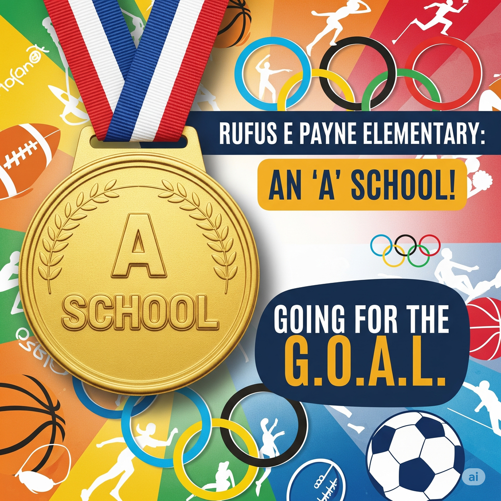 A flyer announcing that Rufus E Payne Elementary School is an A School