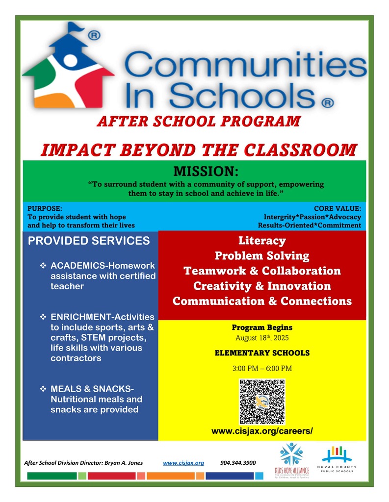 Communities In Schools After School Program Sign-Up Flyer